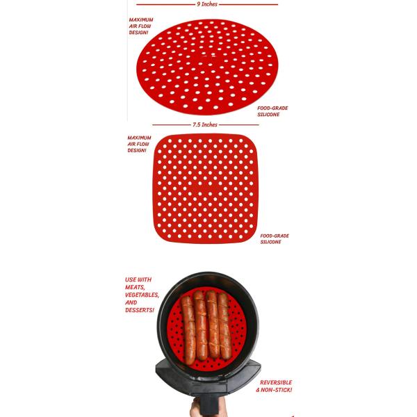 2mm Thickness Non Stick Air Fryer Silicone Basket