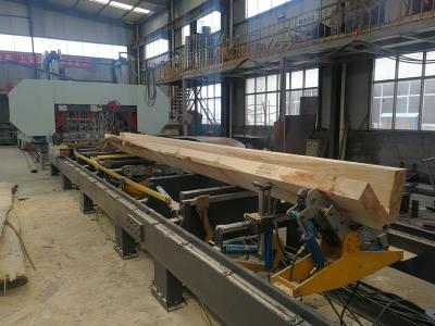 Máquina automática hidráulica da serra de fita do CNC, serrações do big band à madeira da placa de corte