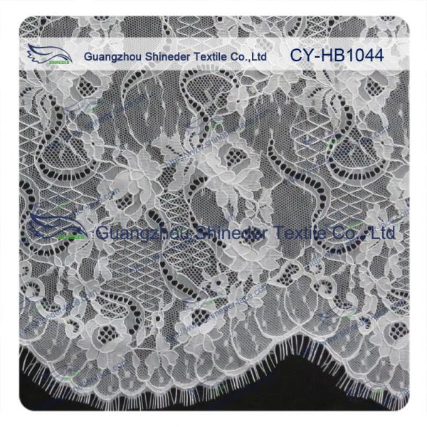 Big Bridal Eyelash Chantilly Lace Trim / Scalloped Lace Fabric