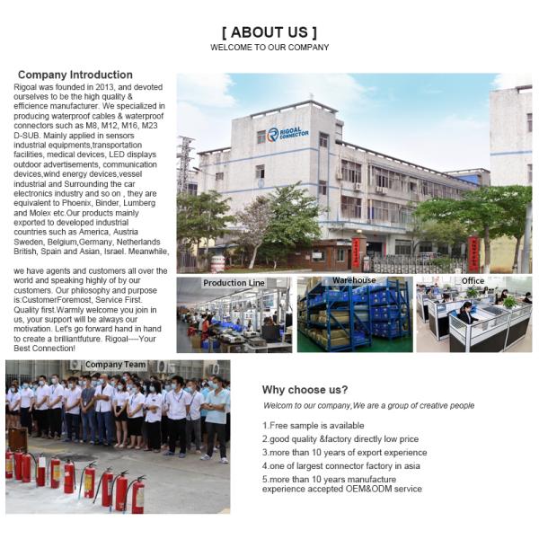 Коннектор M12 с водянистыми 8-контактными формованными розетками