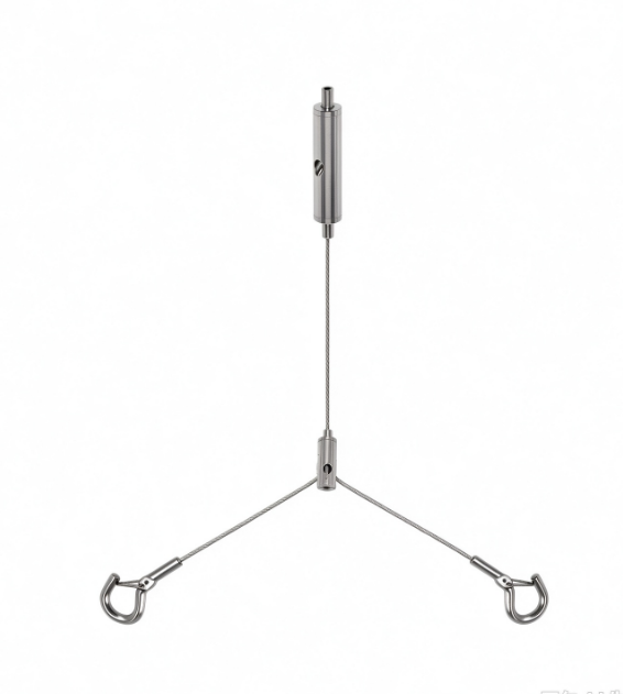 Y-shaped Suspension Hanging Kits with Spring Hooks - Customized Size, Easy Installation, Durable for Indoor and Outdoor Lighting