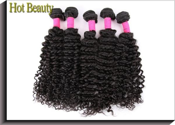 Deep Curly Double Drawn Human Hair For Wedding Gifts / Double Drawn Weave Hair Extensions