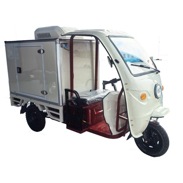 Triciclo Eléctrico Refrigerado con Control de Temperatura de 2°C~8°C y -20°C a -18°C para Entrega de Cadena de Frío