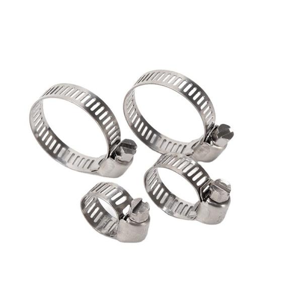16-300mm INCH Measurement System Stainless Steel Pipe Clamp with Slotted Head Screw Hose Clamp Standard or Nonstandard