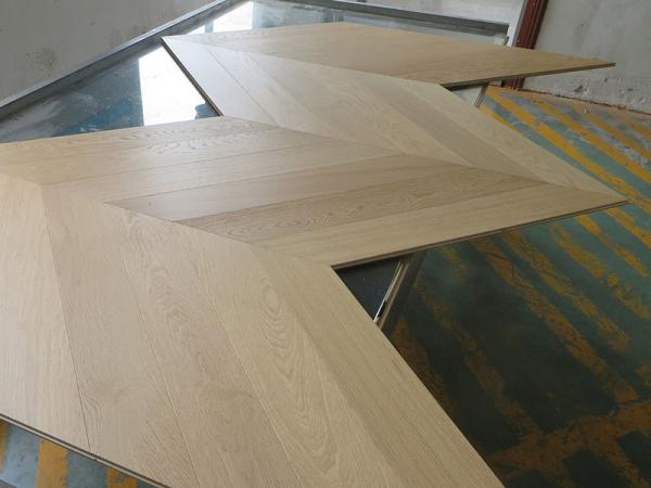 Quality Natural Vanished Chevron Oak Engineered Flooring 780x125x15MM, AB grade, Brushed, UV lacquer