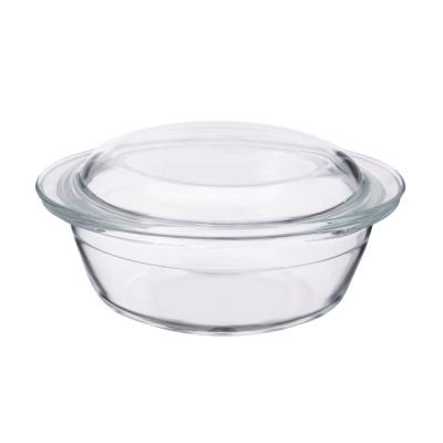 Modern Large Glass Casserole Dish With Lid Microwavable Heat Resistant