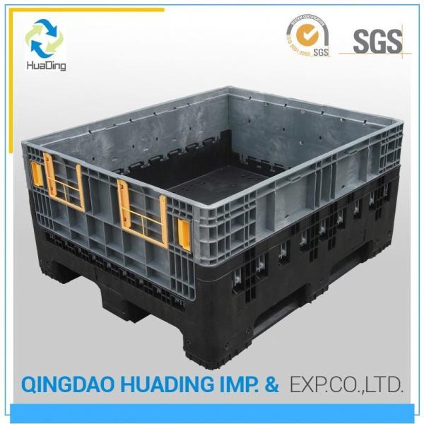 1200*1000*590mm Heavy Duty Foldable Warehouse Storage Container with Wheels and Handle 1T