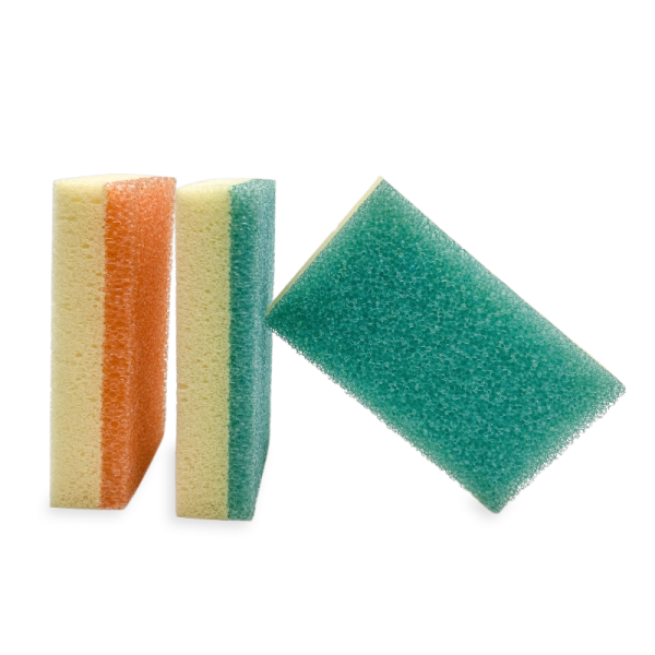 Flex Texture Sponge with Superior Filtration Softens in Hot Water and Hardens in Cold