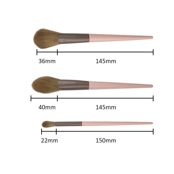 Vegan Synthetic Bristle Pink 11pcs Premium Makeup Brushes With Bag