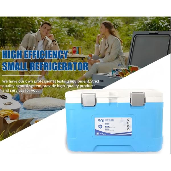 Nevera de hielo de PU de enfriamiento duradero, caja de enfriamiento portátil para exteriores de gran venta, caja de 50L para enfriamiento, cerveza, lata, caja de transporte de pescado de una sola capa
