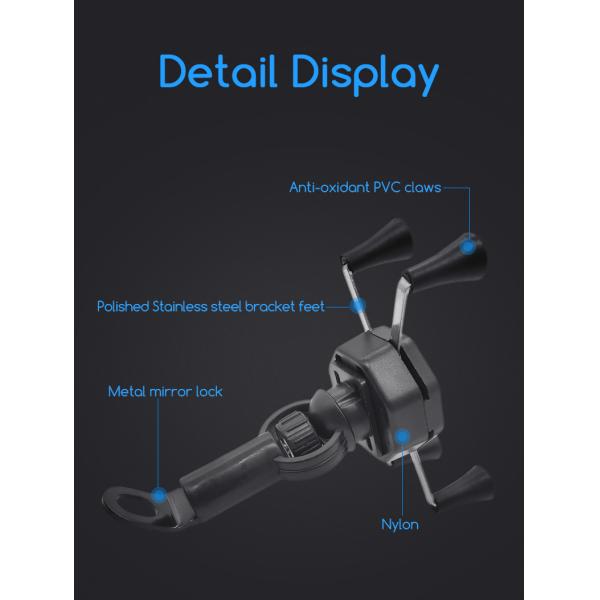 Plastic 12W Motorcycle Wireless Charger Mount For Iphone RoHS CE Listed