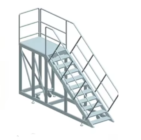 Plataformas de trabajo de aluminio industrial a medida Plataforma de mantenimiento aéreo aeroportuario