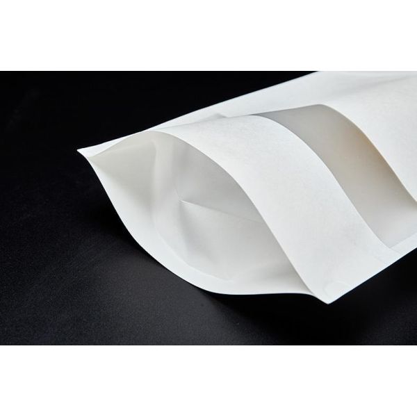 Customizable White Matte Stand-up Pouches With Window For Food Packaging