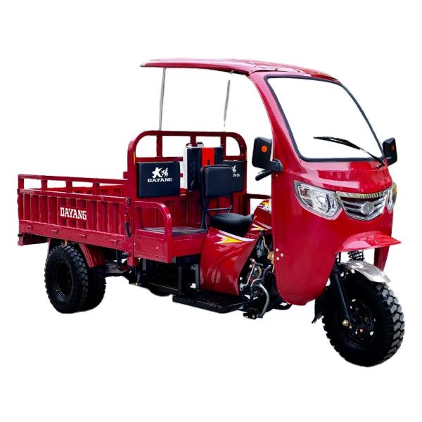 65 km/h Top Speed Diesel Semi Cab Cargo Tricycle Three Wheels Motorcycle 2021 Design
