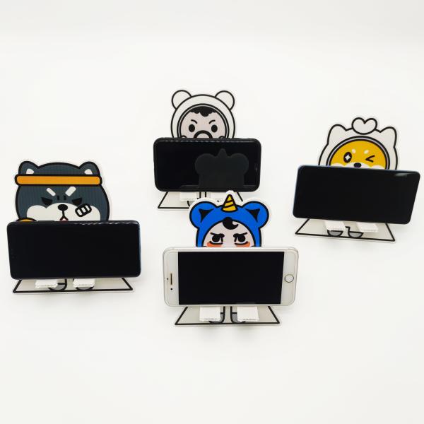 Leiser 3mm PP corrugou a impressão dos desenhos animados do suporte HD do telefone do cartão da folha