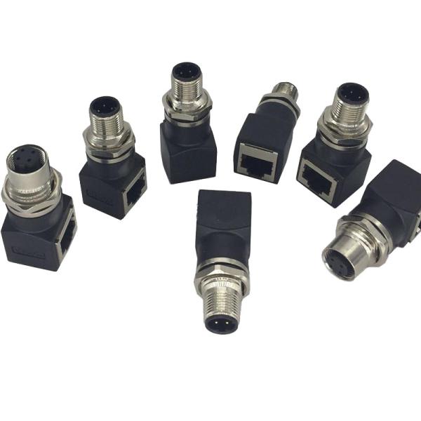 Ethernet RJ45 Plug To M12  4 Core Male or Female Connector Adapter