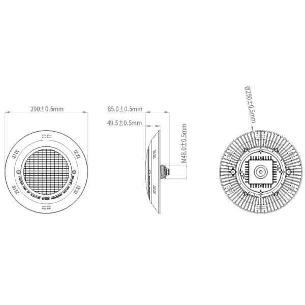 25W ABS Surface Mounted Pool Lights Synchronous Control