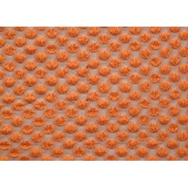 Nylon Spandex Cotton Stretch Lace Fabric Orange For Curtains SGS CY-LW0667