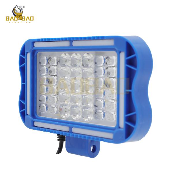 42 Luz LED Vermelho Azul Branco Amarelo Flash Alumínio Casca Azul Farol de motocicleta
