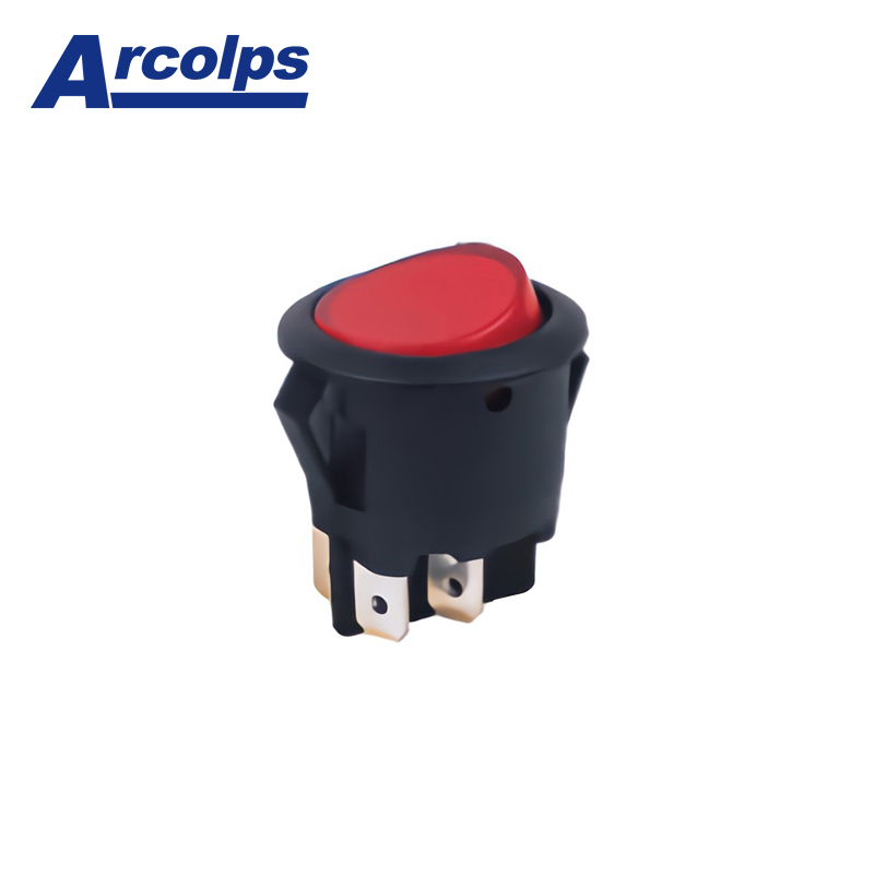 Arcolps 4 Pin DPST Rocker Switch RL3 5X Series Red Cap 15A 250VAC CQC for Certified 200000 Times ON-OFF for Power Control Panels
