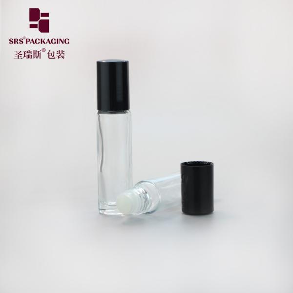Clear Color Wall Glass Roller Ball Perfume Bottle with Steel Ball and Leak Proof Design
