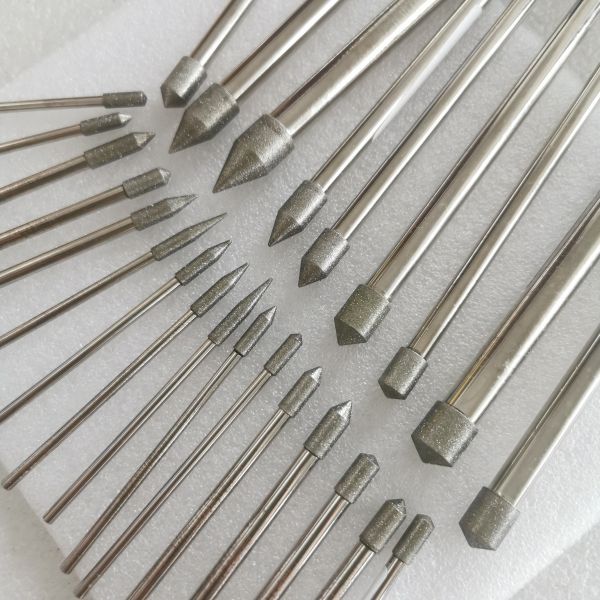 Custom-Made 8*6*10*120mm  30°-120° D126 Electroplated Grinding Bits For Cemented Carbide