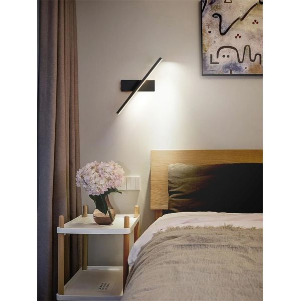 330° Rotatable LED Wall Light Minimalist black Bathroom Strip mirror front light(WH-MR-81)