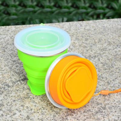 Copo de café dobrável do silicone 200ML