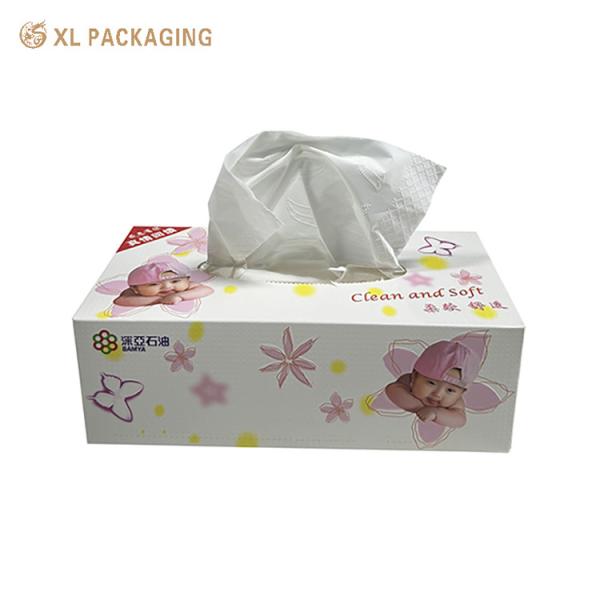 Thick Hardboard Matte Lamination Scenic-Spot Tissue Box with Virgin Wood-Pulp Tissue and Precision Die-Cut Pull-Out Opening