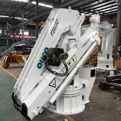 Crescimento telescópico compacto Marine Cranes da junta 1t 10m
