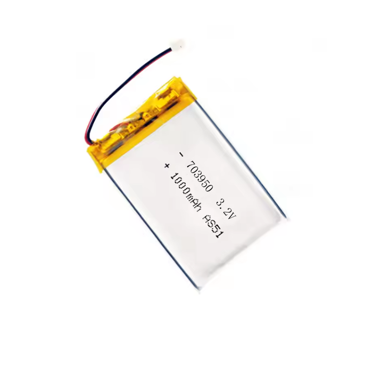 703950 1000mah 3.2v Lithium Iron Phosphate Polymer Ion Battery Pack, with Connector UPS