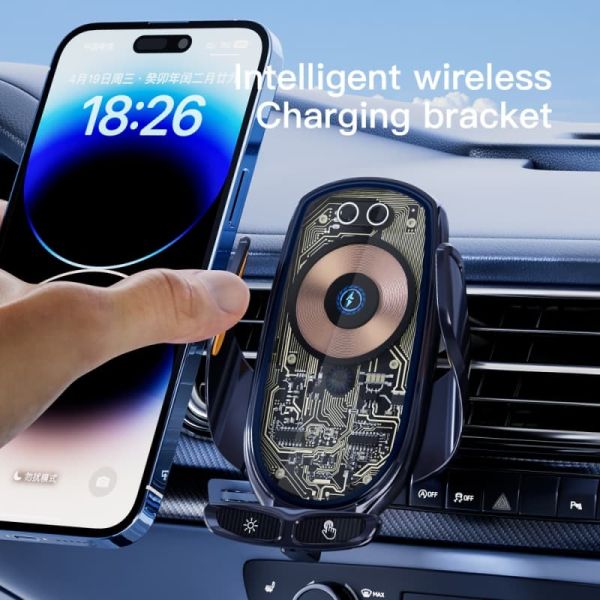 Magnetic Wireless Car Phone Charging Mount Smart Secure Hands Free Driving