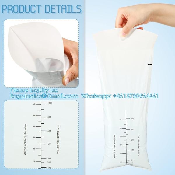 Disposable Puke Vomit Bag 1200ml Nausea Barf Bags Emesis Bags Portable Throw Bags For Kids Motion Sickness Car Taxi