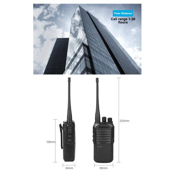 Simple and Stylish Wireless Wanhua Walkie Talkie Dual Band Call End Beep Vox Flashlight