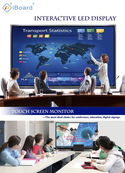 4k panneau interactif, 86 panneau futé mené, fente en aluminium du cadre 350cd/m2 OPS