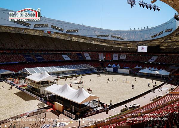 SGS Double Decker Tents For Ceremony / Big A Shape Tent For Horse Arena