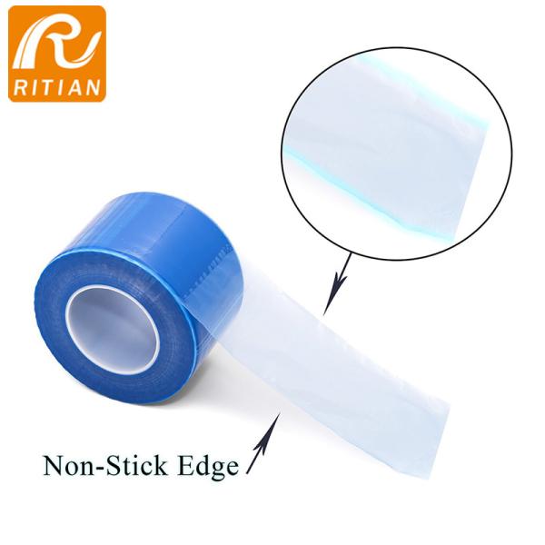 Disposal Blue Dental Barrier Film Adhesive 4 X 6 X 1200 Sheets Protective Film Roll