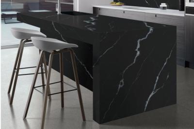 Phantom Black Sintered Stone Slab 800x2600x12mm Matte Surface