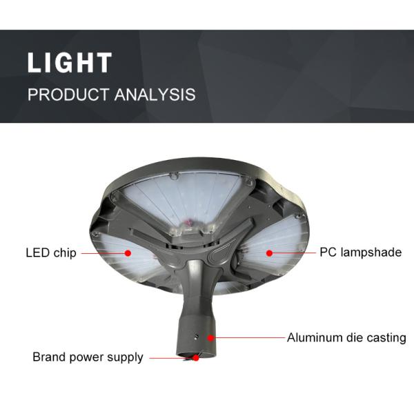 Garden Lamp 30W 3000-6000K IP65 500*500*350MM 5.5KG 140-76MM 3-6M