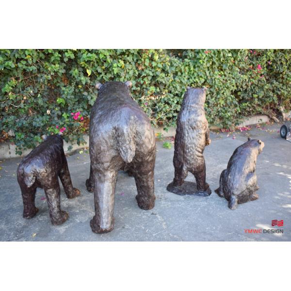 Life-Size Bronze Bear Sculpture Custom Metal Animal Statues for Artistic Installations