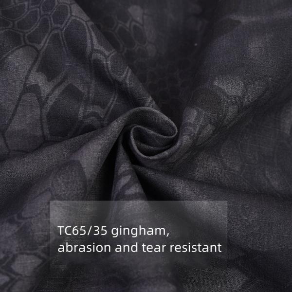 Black Python Camo Uniform Military Camouflage Suits 35% Cotton Police Camouflage Uniform