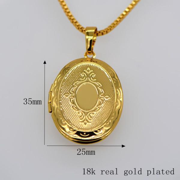 Locket Pendants jewelry classic heart-shaped box pendan 18k gold plating jewelry