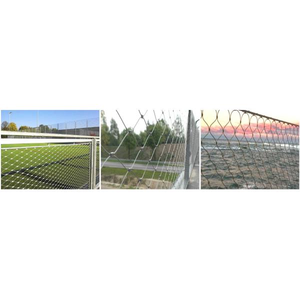 SS304 Stainless Steel Cable Mesh Trellis 300*300mm Handrail Infills X Tend