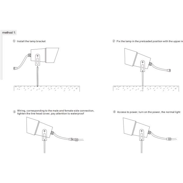 3W IP67 DC12V-24V LED Lumière de paysage LED Spike Spot Light Pour la sculpture des arbres du jardin