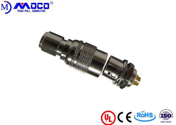 6 Pin Industrial Circular Connectors Metal HRS HR10A-7P-6P / HR10A-7R-6S
