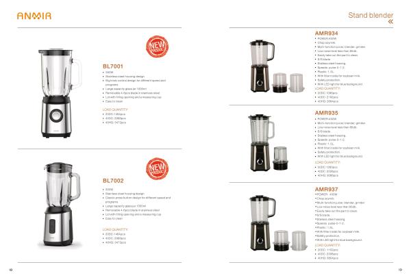 Wholesale household kitchen electric manual stand table blender mixer/BPA FREE GK-BL7001
