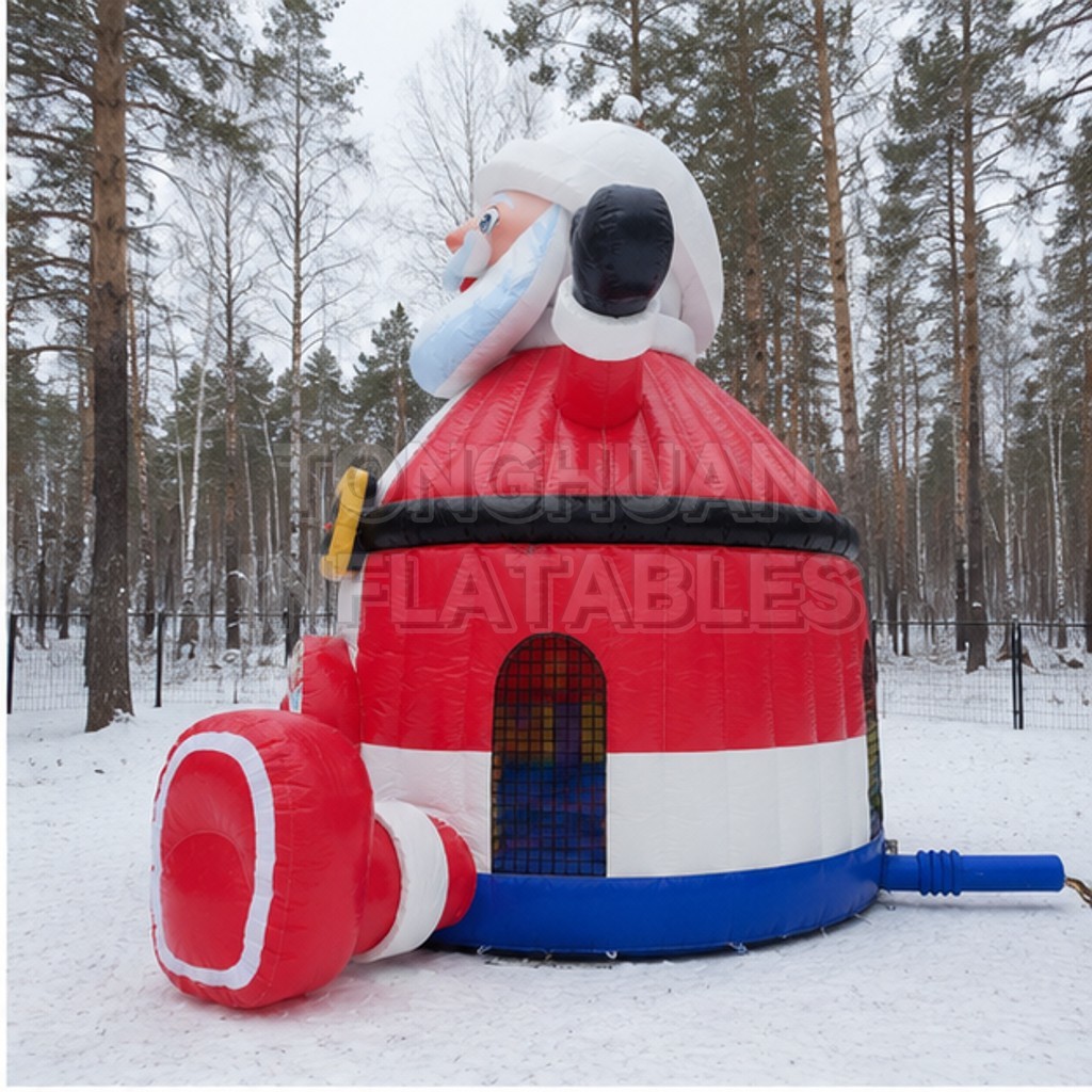 Santa Claus Inflatable Bounce House for Commercial Christmas Events