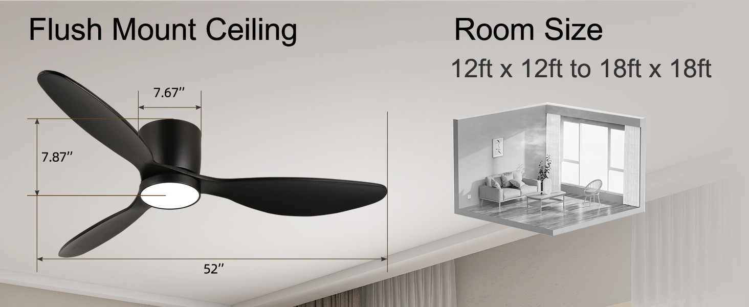 White Black Gold 52 Ceiling Fan With Energy Saving Function