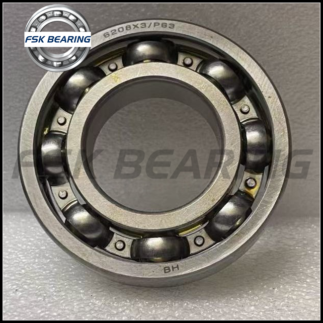 Smooth rotation 6208X3/P63 Single Row Deep Groove Ball Bearing suited for high-speed equipment