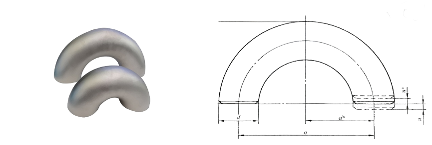 ASME B16.9 180 Degree titanium Seamless Butt Weld Elbow